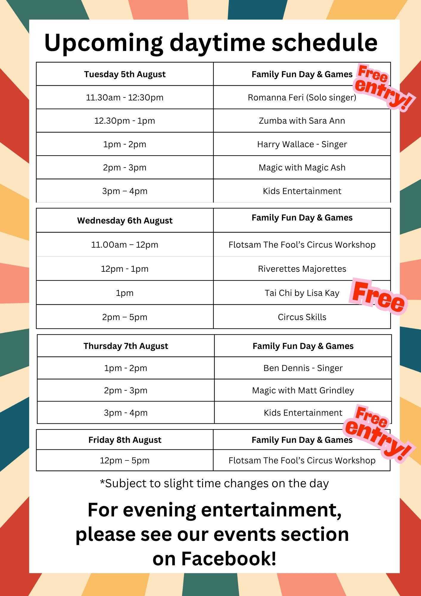 Paignton Festival 5th - 8th August